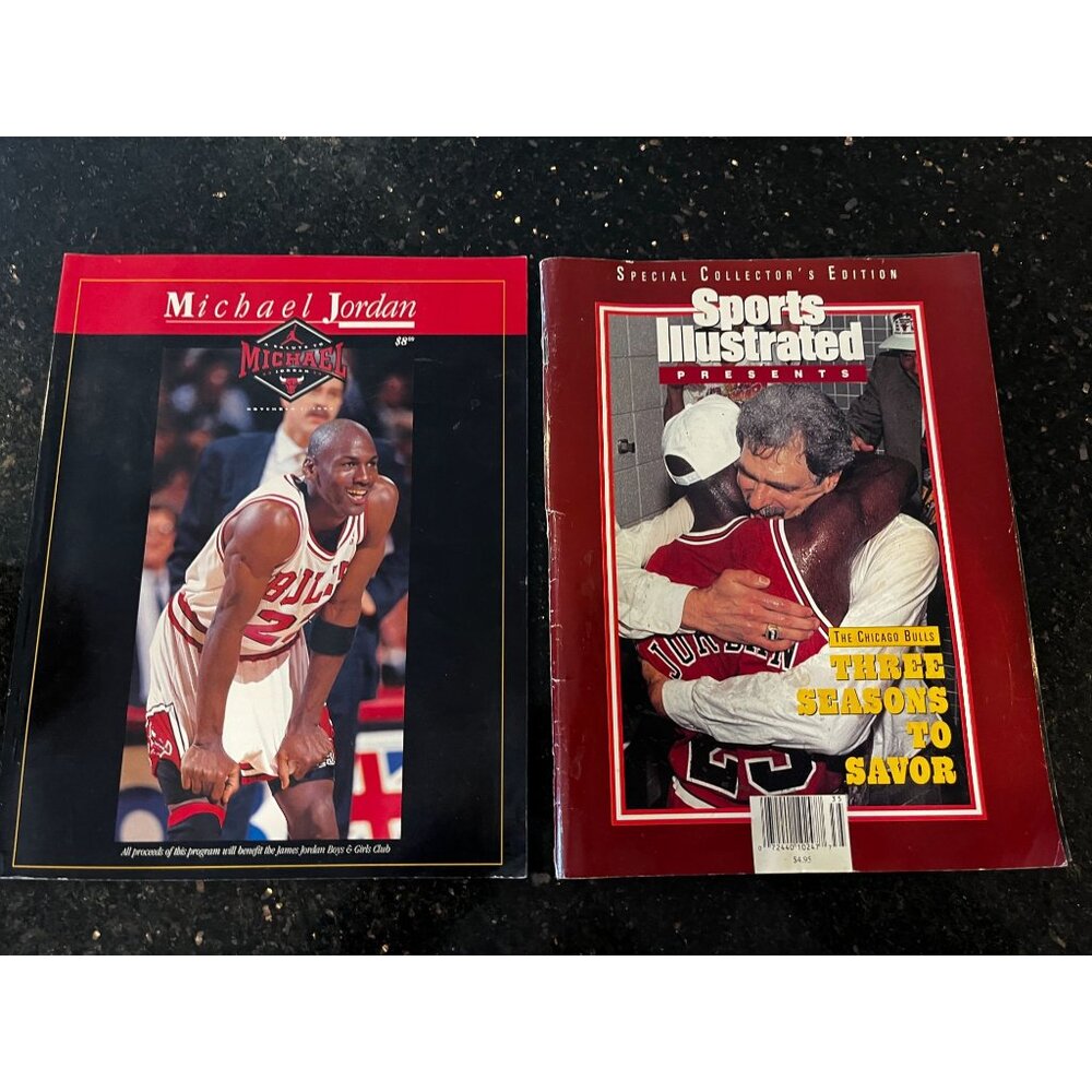 Lot 2 A Salute to Michael Jordan program November 1, 1994 + Sports Illustrated